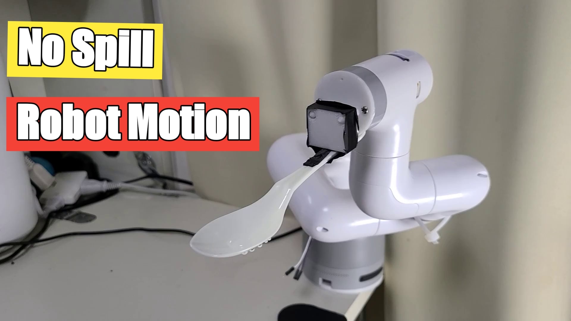 Robot Carrying Spoon With Water Without Spilling